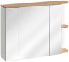 Badezimmer Spiegelschrank, CAMPOS-56 weiß mit Wotaneiche, B/H/T: ca. 94/71/20 cm Bild 5