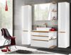 Badezimmer Spiegelschrank, CAMPOS-56 weiß mit Wotaneiche, B/H/T: ca. 94/71/20 cm Bild 4