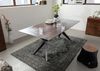 Esstisch Akazie 140x90x76 grau lackiert Beine anthrazit matt SWISS EDGE #08 Bild 2