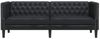 vidaXL Sofa Schwarz 194 x 74,5 x 70,5 cm PVC 42013015 Bild 3