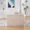 Modul Sitzmöbel Cord, 101x102.5x84 cm Beige–Einzelsitzsofa, Sitzhocker mit Federkern, kein Aufbau Bild 5