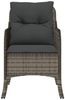 vidaXL Gartenstühle mit Kissen 2 Stk. Grau Poly Rattan 365147 Bild 5