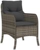 vidaXL Gartenstühle mit Kissen 2 Stk. Grau Poly Rattan 365147 Bild 4