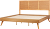 Bett mit Lattenrost ISTRES 180 x 200 cm Holz Heller Holzfarbton Bild 4