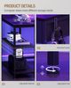 Schreibtisch, Computertisch, L-förmiger Gaming-Schreibtisch mit LED-Beleuchtung und 2 AC + USB Anschlüssen, 132 x 80 cm, Eckschreibtisch, für Home Office, Schlafzimmer, Schwarz Bild 5