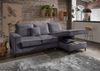 Polsterecke >Rube< Schlaffunktion, Stauraum, Cord grau - 240x92x150cm (BxHxT) Bild 4
