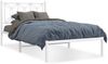 vidaXL Bettgestell mit Kopfteil Metall Weiß 100x190 cm 376171 Bild 2