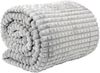 Kuscheldecke Jacquard Flanell Hellgrau 130x170 cm Bild 5
