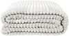 Kuscheldecke Jacquard Flanell Hellgrau 130x170 cm Bild 4