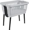 Tontarelli Wäschekorb mit ausklappbaren Beinen Amico 50 L hellgrau 64x43x61 cm Bild 2