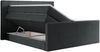 Boxspringbett KING EIGAR, mit einer Doppelmatratze, einem genähten Kopfteil - 160x200 - Dunkelgrau Stoff - H3 Bild 4