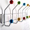 DESIGN DELIGHTS GARDEROBENLEISTE Colour Ball | 50x15,5 cm(LxH), Garderobe mit 12 Haken, Hakenleiste mit bunten Kugeln, farbenfrohe Wandgarderobe bunt | Farbe: Weiss-bunt Bild 2