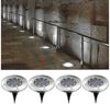 oyajia LED Gartenstrahler 8x Solarleuchte LED-Außenleuchte, IP65 Wasserdichte LED-Wegeleuchten, LED fest integriert, Kaltweiß, 8 LEDs Solar Bodenleuchte,Außen Solarleuchte,für Garten Rasen Hof Bild 2