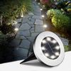 oyajia LED Gartenstrahler 8x Solarleuchte LED-Außenleuchte, IP65 Wasserdichte LED-Wegeleuchten, LED fest integriert, Kaltweiß, 8 LEDs Solar Bodenleuchte,Außen Solarleuchte,für Garten Rasen Hof Bild 4