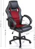 Tresko Racing Chefsessel Bürostuhl Drehstuhl Schalensitz Bürosessel Schreibtischstuhl schwarz/rot Bild 2