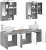vidaXL Badezimmerschrank-Set 5 pcs Grau Sonoma Holzwerkstoff 3406484 Bild 3