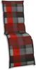 GO-DE Liegenauflage 170 x 50 x 8 cm rot kariert Auflage Polster Kissen Liege Bild 2