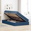 vidaXL Aufbewahrungsbett mit Matratze Blau 120 x 190 cm Polyester 3399651 Bild 4