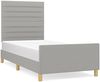 vidaXL Polsterbett mit Kopfteil Stoff Hellgrau 80x200 cm Bild 2