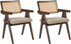 Esszimmerstuhl 2er Set AVA Holz Braun Taupe Bild 4
