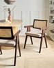 Esszimmerstuhl 2er Set AVA Holz Braun Taupe Bild 3