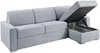 Vente-unique - CALITO Sofa Stoff Grau - B 223 cm152 cm x H 90 cm x L 278 cm Bild 3