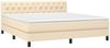 vidaXL Boxspringbett mit Matratze Creme 160x200 cm Stoff 3140310 Bild 3