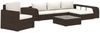 vidaXL 8-tlg. Garten-Lounge-Set mit Auflagen Poly Rattan Braun 48315 Bild 2