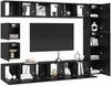 vidaXL TV-Schrankset 10 pcs Schwarz Eichen-Optik Holzwerkstoff 3393244 Bild 3