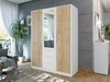 Kleiderschrank Bado Lux D3 (Farbe: Weiß / Weiß + Eiche Wotan) Bild 3