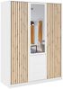 Kleiderschrank Bado Lux D3 (Farbe: Weiß / Weiß + Eiche Wotan) Bild 2