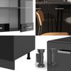 Singleküche R-Line Schwarz Hochglanz/Anthrazit 140 cm ohne Arbeitsplatte Vicco Bild 5
