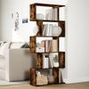 vidaXL Raumteiler-Bücherregal 5 Etagen Räuchereiche 70x24x161 cm 858097 Bild 4