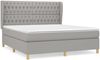 Boxspringbett mit Matratze Stoff Hellgrau 180x200 cm, Härtegrad: H2 [3128781] Bild 2