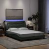 vidaXL Bettgestell mit LED ohne Matratze "Hvar" Dunkelgrau 120x200 cm Stoff 3213691 Bild 4
