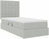 vidaXL Aufbewahrungsbett mit Matratze Hellgrau 90 x 200 cm Samt 3372123 Bild 5