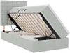 vidaXL Aufbewahrungsbett mit Matratze Hellgrau 90 x 200 cm Samt 3372123 Bild 2