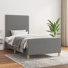 Einzelbettgestell Design für Erwachsene ohne Matratze Dunkelgrau 90x190 cm Stoff d4690e Bild 2