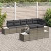 vidaXL Gartensofa-set mit Speicher Grau Poly Rattan 3355788 Bild 3