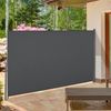 Einziehbare Seitenmarkise 300 x 160 cm, Rollo, Sonnenschutz und Sichtschutz, für Balkon und Terrasse, grau Bild 3