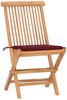 vidaXL 3-tlg. Garten-Essgruppe mit Kissen Klappbar Massivholz Teak 3063207 Bild 2