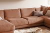 KAWOLA Sofa MADELINE Wohnlandschaft U-Form Cord rost Longchair links 86 x 224 x 425 cm Bild 5