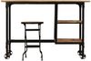 vidaXL Schreibtisch mit Klapphocker Mangoholz Massiv 115x50x76 cm 245261 Bild 2
