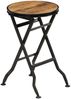 vidaXL Schreibtisch mit Klapphocker Mangoholz Massiv 115x50x76 cm 245261 Bild 3