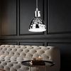 LED Pendelleuchte, Hammerschlag-Optik, Chrom, H 100 cm Bild 3