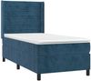 vidaXL Boxspringbett mit Matratze & LED Dunkelblau 100x200 cm Samt 3139611 Bild 4