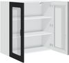 vidaXL Wandglas-Schrank PORTO Schwarz 80 x 31 x 80 cm Holzwerkstoff 885416 Bild 5