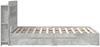 vidaXL Bettgestell mit Stauraum Betongrau 150x200 cm Holzwerkstoff 3433673 Bild 4