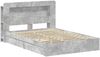 vidaXL Bettgestell mit Stauraum Betongrau 150x200 cm Holzwerkstoff 3433673 Bild 2