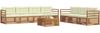 vidaXL Outdoor-Sofagarnitur mit Kissen 8 pcs Natur und Creme 3373120 Bild 3